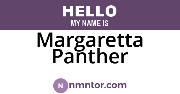 Margaretta Panther