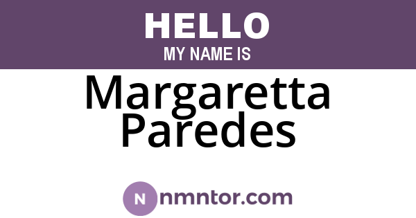Margaretta Paredes