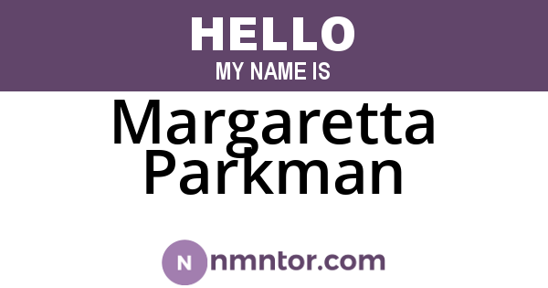 Margaretta Parkman