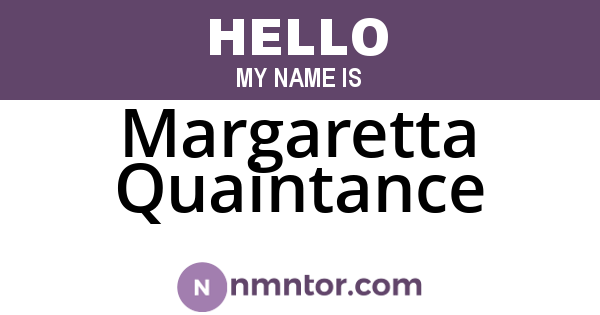 Margaretta Quaintance