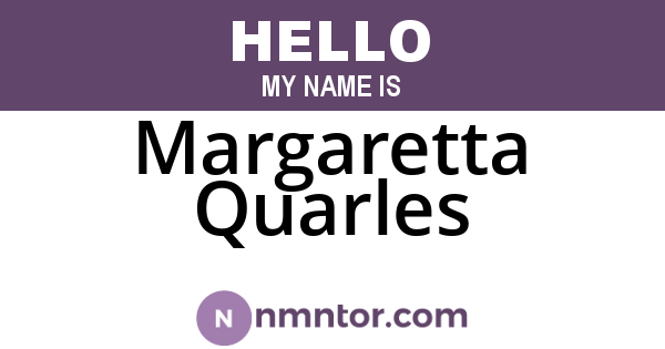 Margaretta Quarles