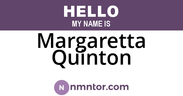 Margaretta Quinton