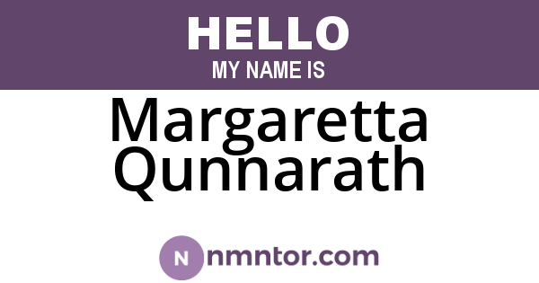 Margaretta Qunnarath