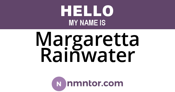 Margaretta Rainwater