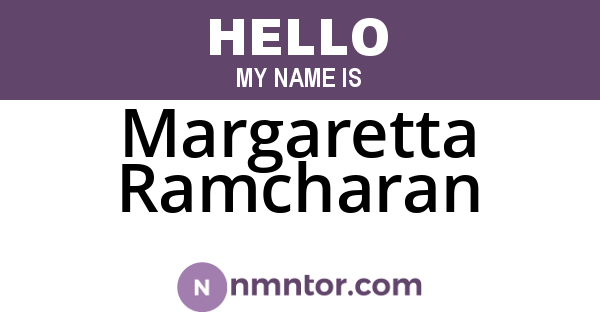 Margaretta Ramcharan
