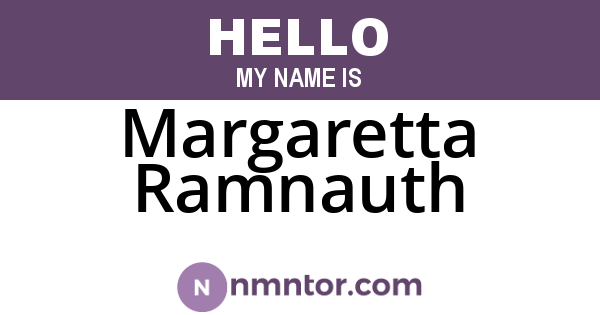 Margaretta Ramnauth