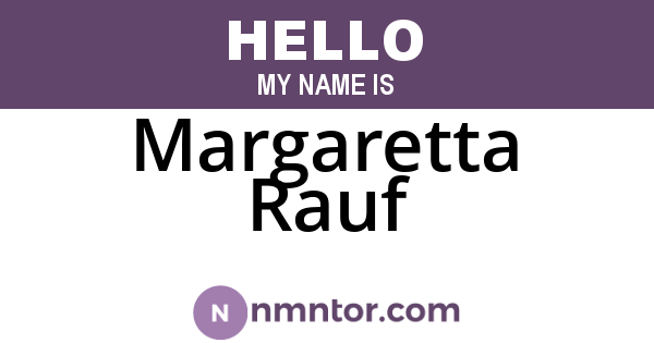 Margaretta Rauf