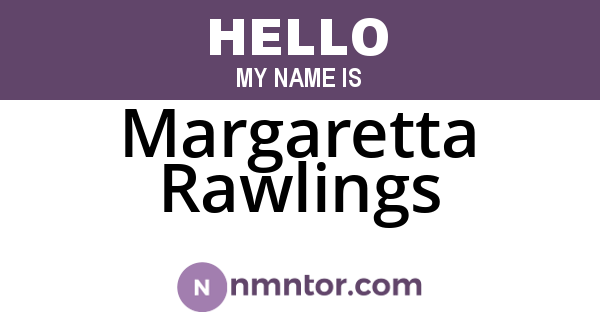 Margaretta Rawlings