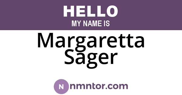 Margaretta Sager