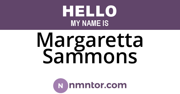 Margaretta Sammons