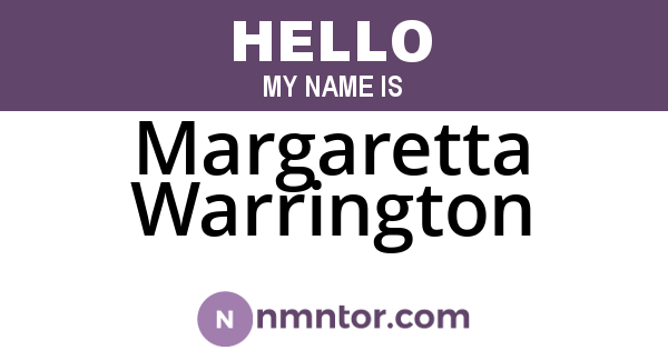 Margaretta Warrington
