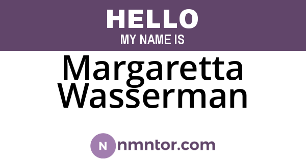 Margaretta Wasserman