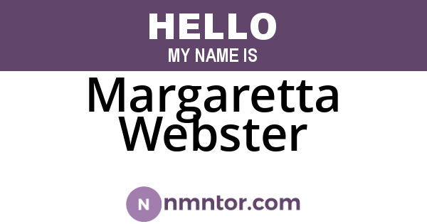 Margaretta Webster
