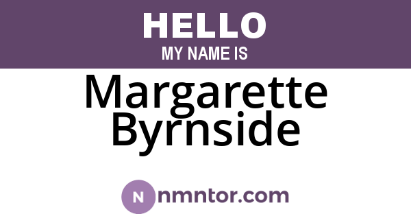 Margarette Byrnside