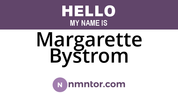 Margarette Bystrom