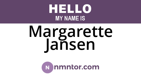 Margarette Jansen
