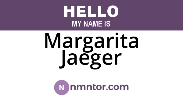 Margarita Jaeger