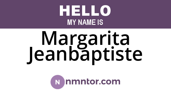 Margarita Jeanbaptiste