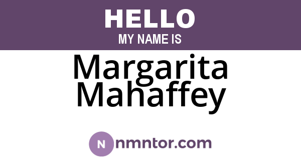 Margarita Mahaffey