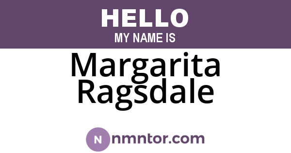 Margarita Ragsdale