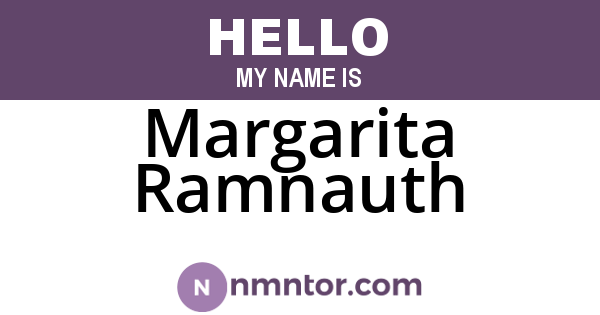 Margarita Ramnauth