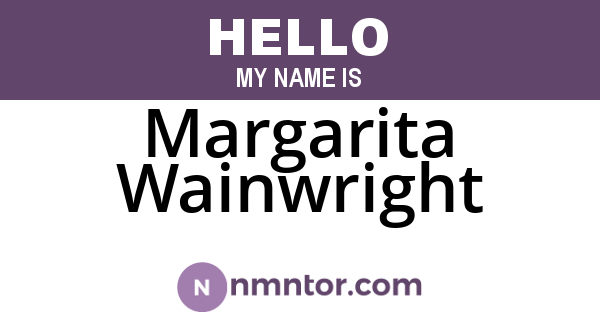 Margarita Wainwright