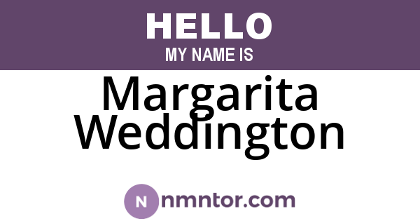 Margarita Weddington