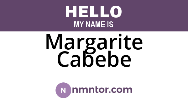 Margarite Cabebe