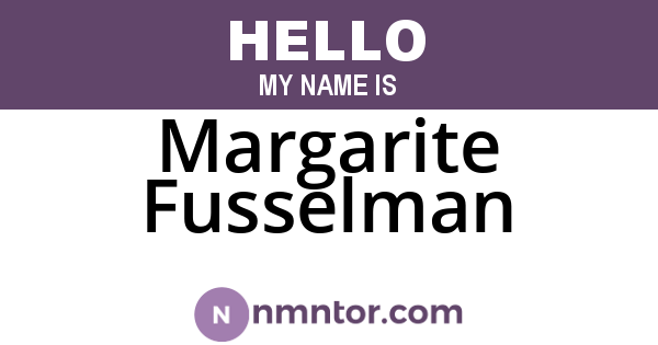 Margarite Fusselman