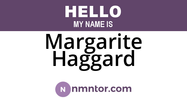 Margarite Haggard
