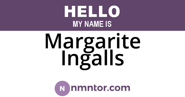 Margarite Ingalls