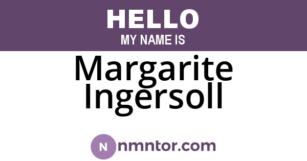 Margarite Ingersoll