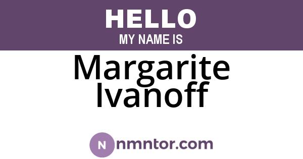Margarite Ivanoff
