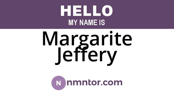 Margarite Jeffery