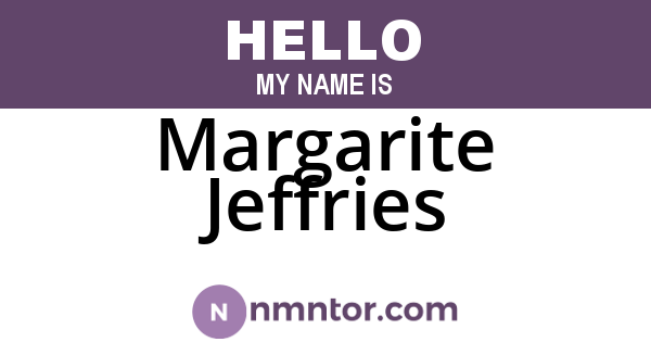 Margarite Jeffries