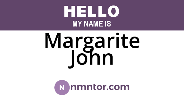 Margarite John