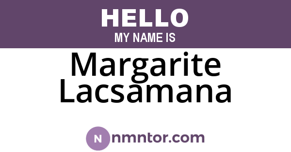 Margarite Lacsamana