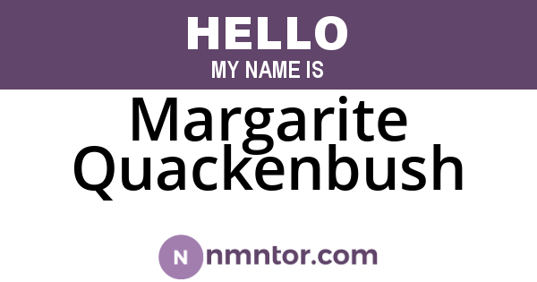 Margarite Quackenbush