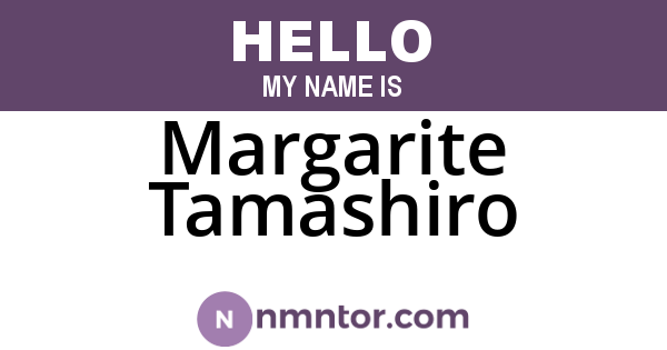 Margarite Tamashiro