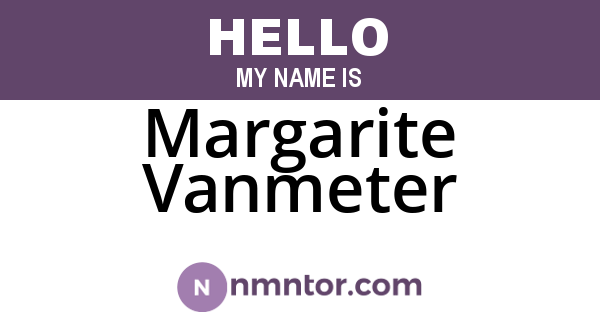 Margarite Vanmeter