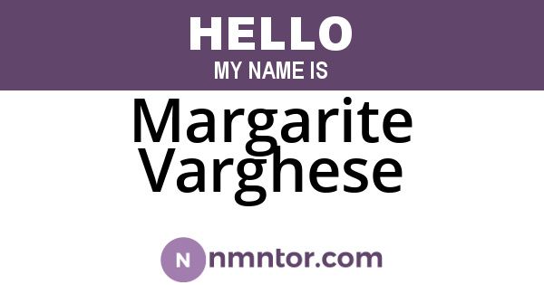 Margarite Varghese