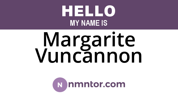 Margarite Vuncannon
