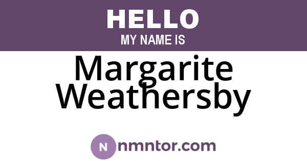 Margarite Weathersby