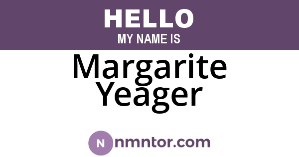 Margarite Yeager
