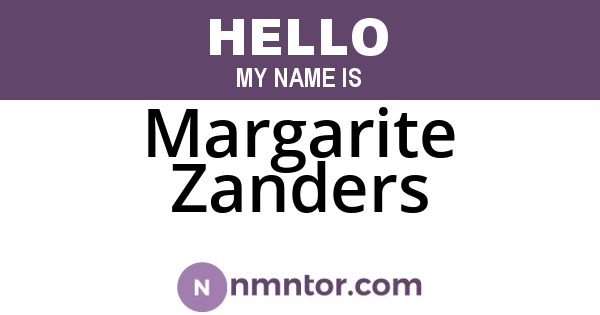 Margarite Zanders