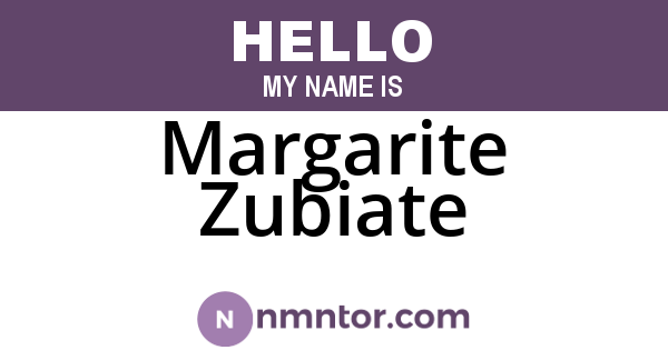 Margarite Zubiate