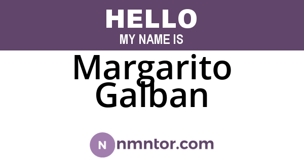 Margarito Galban