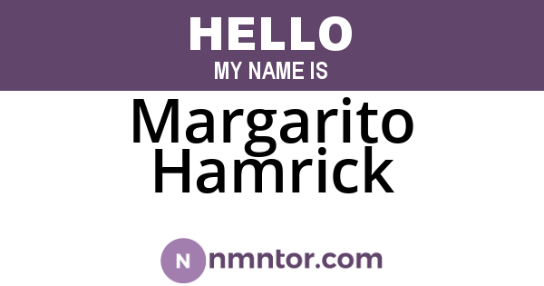 Margarito Hamrick