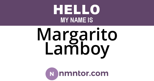 Margarito Lamboy