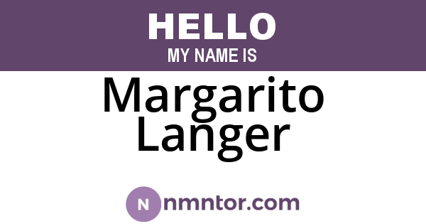 Margarito Langer